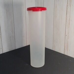 Tupperware Modular Mates 4 3/4 C red seal #1161 #1607 spaghetti holder (C2)